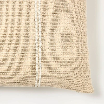 Oversize Embroidered Striped Throw Pillow Cream - Threshold™ Designed With Studio McGee 4 Oversize Embroidered Striped Throw Pillow Cream - Threshold™ Designed With Studio McGee - Image 2