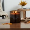 23oz XL 3-Wick Applewood + Amber Wooden Amber Glass With Wood Lid And Stamped Logo Amber - Threshold™ -Threshold GUEST 866c1c05 106c 4bc8 aa8e c5bcadf565ca