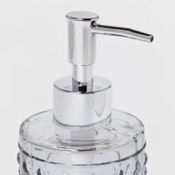 Hobnail Glass With Plastic Pump Soap/Lotion Dispenser Gray Tint - Threshold™ -Threshold GUEST 8674220e b804 4e8f a76c 3cf63dc82653