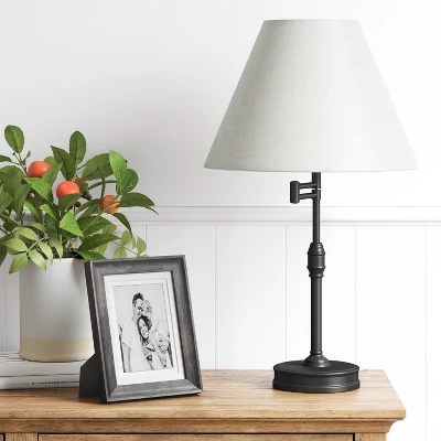 Large Swing Arm Oil Rubbed Lamp Base Black - Threshold™ 4 Large Swing Arm Oil Rubbed Lamp Base Black - Threshold™ - Image 2