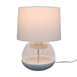 Glass Mixed Material Table Lamp Gray (Includes LED Light Bulb) - Threshold™ -Threshold GUEST 8f198274 db4b 4844 b487 1bd096136f6f