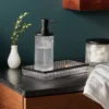 Ribbed Glass Tray Black - Threshold™