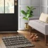 2'x3' Handloom Mixed Fibre Rug Black/White - Threshold™ -Threshold GUEST 93dfec0e 3780 44f6 8df6 31022b8fbaa9