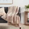 Textured Faux Fur Reversible Throw Blanket - Threshold™ -Threshold GUEST 9679c1ae 23ba 49ea b742 f4c857222f29