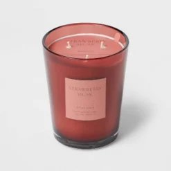 Colored Vase Glass With Dustcover Strawberry Musk Candle Red - Threshold™ 13 Colored Vase Glass With Dustcover Strawberry Musk Candle Red - Threshold™ -Threshold GUEST 9c78d64d 5c97 4266 8aaf 6f9285bcaee2