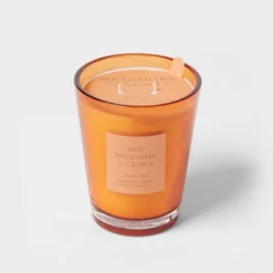 Colored Vase Glass With Dustcover Mandarin & Guava Candle Orange - Threshold™ 14 Colored Vase Glass With Dustcover Mandarin & Guava Candle Orange - Threshold™ -Threshold GUEST 9f988ff2 f7e8 43cd b34a c5d7f14ae156