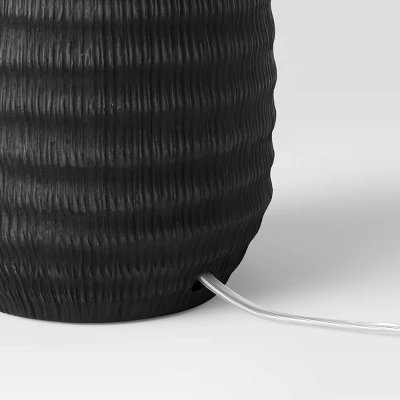 Small Textured Ceramic Lamp Base Black - Threshold™ 5 Small Textured Ceramic Lamp Base Black - Threshold™ - Image 3