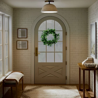 Scalloped Semi-Flush Mount Ceiling Light - Threshold™ Designed With Studio McGee 4 Scalloped Semi-Flush Mount Ceiling Light - Threshold™ Designed With Studio McGee - Image 2