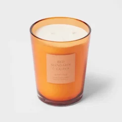 Colored Vase Glass With Dustcover Mandarin & Guava Candle Orange - Threshold™ 11 Colored Vase Glass With Dustcover Mandarin & Guava Candle Orange - Threshold™ -Threshold GUEST aa27f146 dfa7 4f00 a5e8 351ea0849844