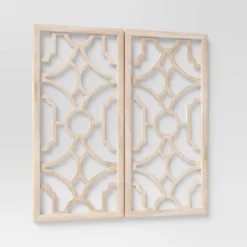 Set Of 2 Wood Lattice Wall Hanging Brown - Threshold™ 6 Set Of 2 Wood Lattice Wall Hanging Brown - Threshold™ -Threshold GUEST aae544c5 5e4f 44a3 808f a084e78b45a3