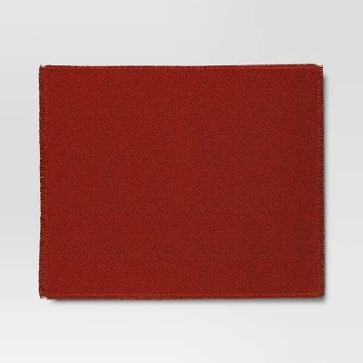 Brushed Woven With Frayed Edge Throw Blanket Orange - Threshold™ 4 Brushed Woven With Frayed Edge Throw Blanket Orange - Threshold™ - Image 2