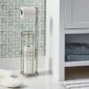 4 Roll Reserve Plus Freestanding Toilet Tissue Holder Silver - Threshold™ -Threshold GUEST ad901bb5 7e6c 4582 83e8 f87f7f0c457e