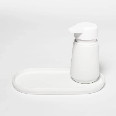 Modern Soft Touch Tray White - Threshold™ 3 Modern Soft Touch Tray White - Threshold™