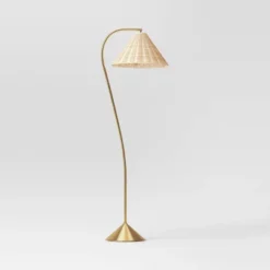 Gooseneck Floor Lamp With Natural Shade - Threshold™ -Threshold GUEST b1fa38ad 81d6 4be4 bf88 c44b8076131e
