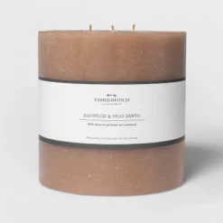 Pillar Ashwood And Palo Santo Candle Tan - Threshold™ -Threshold GUEST b374870b abe9 419f bde3 5d591c854d2a