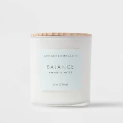 Wood Lidded Glass Wellness Balance Candle - Threshold™ -Threshold GUEST ba33a712 444b 4057 862e bbdc94a2d212