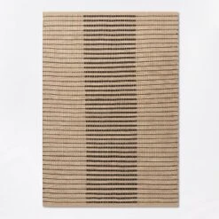 Reseda Hand Woven Striped Jute Cotton Area Rug Black - Threshold™ Designed With Studio McGee -Threshold GUEST bab4021c 8da6 4f4a abf7 8e6265c835f9