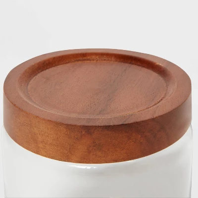 Canister Acacia/Glass Small - Threshold™ 4 Canister Acacia/Glass Small - Threshold™ - Image 2