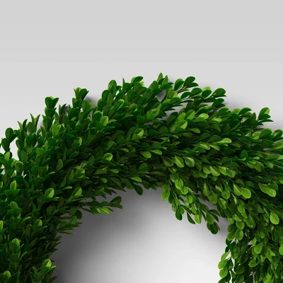 21.25" Preserved Boxwood Wreath - Threshold™ 4 21.25" Preserved Boxwood Wreath - Threshold™ - Image 2