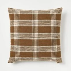 Woven Plaid Square Throw Pillow With Zipper Pull - Threshold™ Designed With Studio McGee -Threshold GUEST bdcb3ad6 b29d 498b a4db ec52e4deac8b