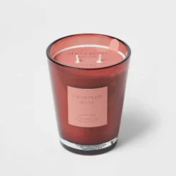 Colored Vase Glass With Dustcover Strawberry Musk Candle Red - Threshold™ 15 Colored Vase Glass With Dustcover Strawberry Musk Candle Red - Threshold™ -Threshold GUEST bff6ffbf c36a 4e82 a556 ba31fee10532