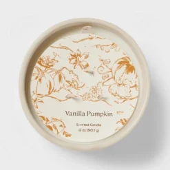 Textured Straight Side Ceramic Vanilla Pumpkin Candle White - Threshold™ -Threshold GUEST c21387cc d0bb 4963 a0ec f88591db637d
