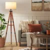 Tripod Floor Lamp With Shelf Brown Wood - Threshold™ -Threshold GUEST c29a7836 503f 4e78 a6f3 d9375c56ca88