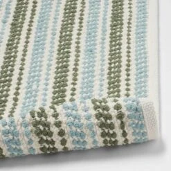 20"x32" Chenille Striped Bath Rug Dark Green - Threshold™ -Threshold GUEST c7f257f5 c3c2 4599 b4a6 9fd2f5560227