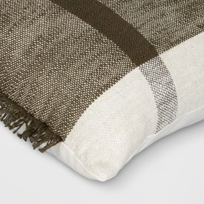Oversized Textured Woven Cotton Striped Lumbar Throw Pillow - Threshold™ 5 Oversized Textured Woven Cotton Striped Lumbar Throw Pillow - Threshold™ - Image 3