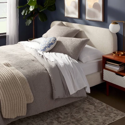 3pc Full/Queen Traditional Cozy Chenille Comforter And Sham Set Gray - Threshold™ 3 3pc Full/Queen Traditional Cozy Chenille Comforter And Sham Set Gray - Threshold™