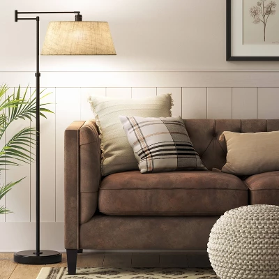 Traditional Oil Rubbed Swing Arm Floor Lamp Brown - Threshold™ 3 Traditional Oil Rubbed Swing Arm Floor Lamp Brown - Threshold™