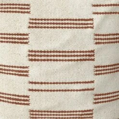 Palmette Wool Kilim Style Pouf With Removable Fill Cream With Rust Stripe - Threshold™ -Threshold GUEST d19b3605 25f9 43d2 810e b79ce5dc5580