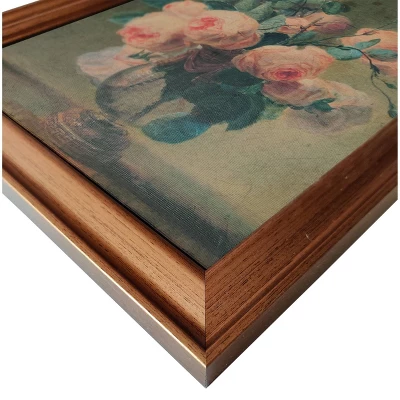 12" X 16" Antique Floral Framed Canvas Board Olive Green - Threshold™ 4 12" X 16" Antique Floral Framed Canvas Board Olive Green - Threshold™ - Image 2