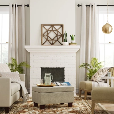 1pc Light Filtering Solid Window Curtain Panel - Threshold™ 6 1pc Light Filtering Solid Window Curtain Panel - Threshold™ - Image 4