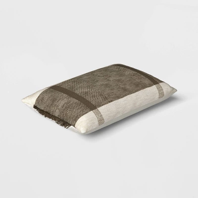 Oversized Textured Woven Cotton Striped Lumbar Throw Pillow - Threshold™ 4 Oversized Textured Woven Cotton Striped Lumbar Throw Pillow - Threshold™ - Image 2