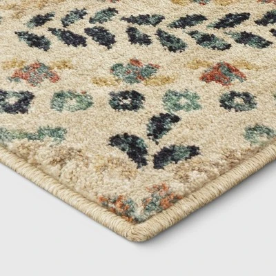 7'x10' Oxon Floral Mosaic Woven Area Rug Beige - Threshold™ 3 7'x10' Oxon Floral Mosaic Woven Area Rug Beige - Threshold™