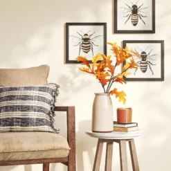 Threshold 29 (3pk) 12" X 12" Bees Framed Wall Canvases - Threshold™