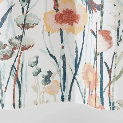 Watercolor Engineered Floral Shower Curtain - Threshold™ 5 Watercolor Engineered Floral Shower Curtain - Threshold™ - Image 3