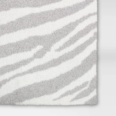 Cozy Feathery Knit Zebra Throw Blanket Gray - Threshold™ 5 Cozy Feathery Knit Zebra Throw Blanket Gray - Threshold™ - Image 3