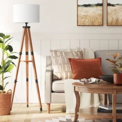 Tripod Floor Lamp With Shelf Brown Wood - Threshold™ 8 Tripod Floor Lamp With Shelf Brown Wood - Threshold™ -Threshold GUEST dcdedb73 c2a8 4d9f bddc c128518c5e98