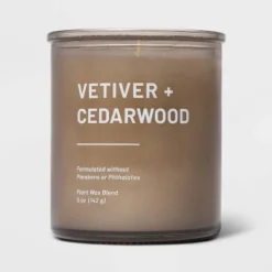 Glass Jar Vetiver And Cedarwood Candle Brown - Threshold™ 10 Glass Jar Vetiver And Cedarwood Candle Brown - Threshold™ -Threshold GUEST dfa4fefe 0ef4 4373 802b 4787eff784da