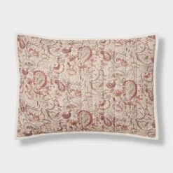 Voile Paisley Printed Quilt Sham Cream - Threshold™ -Threshold GUEST e0f4f329 7b2b 4e95 8132 3a5419a69f2c