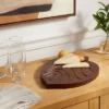 Wooden Oak Leaf Shape Serving Board With Handle Dark Brown - Threshold™ -Threshold GUEST e159db04 bc55 4a8c a5b9 71a054aac8eb