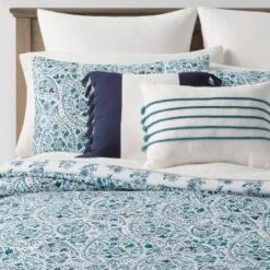 12pc Reversible Paisley Print Comforter & Sheets Set Blue/Dark Teal Blue - Threshold™ 23 12pc Reversible Paisley Print Comforter & Sheets Set Blue/Dark Teal Blue - Threshold™ -Threshold GUEST e3f1ec9a 3b66 4053 b0fe 00d8eb4ecda8
