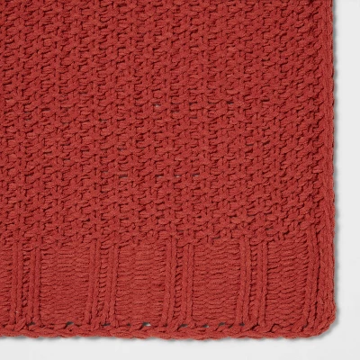 Solid Chenille Knit Throw Blanket - Threshold™ 6 Solid Chenille Knit Throw Blanket - Threshold™ - Image 4