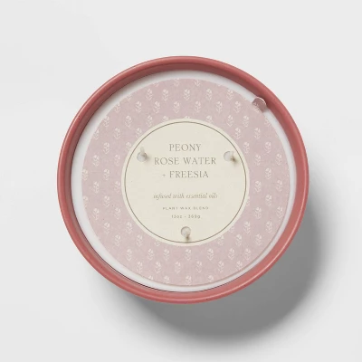 13oz Footed Textured Ceramic Dish With Dustcover Peony Rose Water & Freesia Pink - Threshold™ 5 13oz Footed Textured Ceramic Dish With Dustcover Peony Rose Water & Freesia Pink - Threshold™ - Image 3