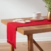 72" X 14" Cotton Checked Textured Table Runner Red - Threshold™ -Threshold GUEST f0122078 a2dc 4f48 9df4 9f401a70ead4