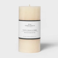 Pillar Vanilla Bean And Amber Candle - Threshold™ -Threshold GUEST f0fb149d a7fe 4d80 a1f4 26fca408bd81