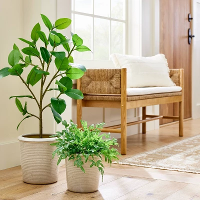 Large Ceramic Reactive Glaze Planter - Threshold™ Designed With Studio McGee 3 Large Ceramic Reactive Glaze Planter - Threshold™ Designed With Studio McGee