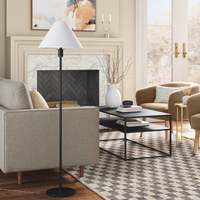 Stick Floor Lamp With Tapered Shade Black - Threshold™ 4 Stick Floor Lamp With Tapered Shade Black - Threshold™ - Image 2